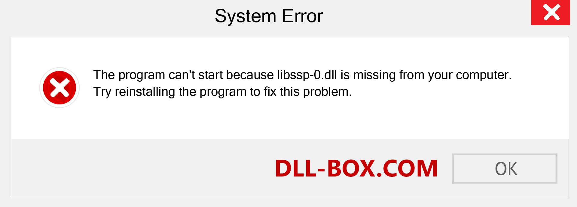  libssp-0.dll file is missing?. Download for Windows 7, 8, 10 - Fix  libssp-0 dll Missing Error on Windows, photos, images